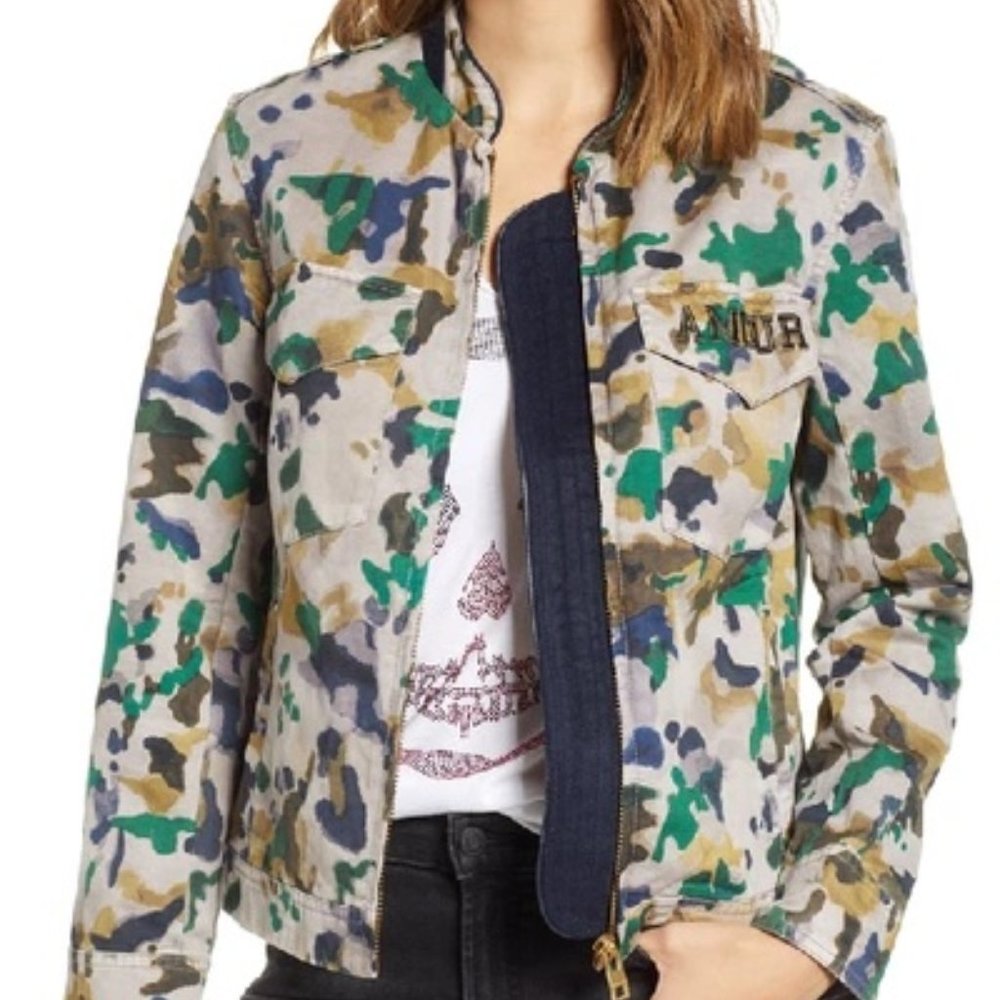 Kavy Watercolor Camouflage Cotton Jacket In Multi Color from ZADIG & VOLTAIRE